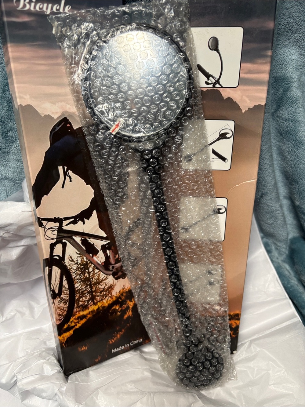 2 Bike Mirror-Reflectors 13 inch Bicycle Hose Reflectors NWT Packaging.